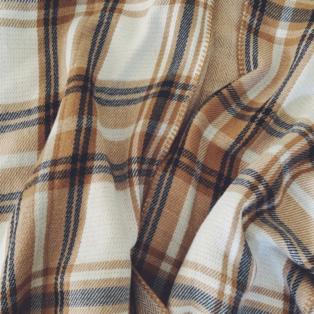 Plaid cozy wrap
